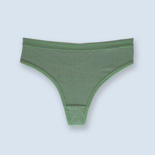 Basic Ribbed Thong (Green)