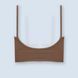 Seamless Ribbed Bra Top (Warm Brown)