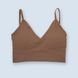 Seamless Ribbed Bra Top (Warm Brown)