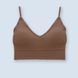 Seamless Ribbed Bra Top (Warm Brown)