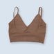 Seamless Ribbed Bra Top (Warm Brown)